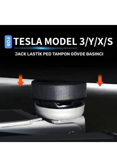 Honeybeeshop 4 Adet Tesla Model 3 Y S X Highland 2024 2023 2022 Siyah Kauçuk Pabuçlar Şasi Kaldırma Standları Adaptör Kutusu İçin Kriko Pabuçları