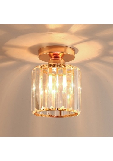 Modern Kristal Tavan Lambası Tavana Yakın Aydınlatma Armatürü Koridor Aydınlatmaları Yatak Odası Banyo Giriş Balkon Koridor Koridor E27 Soketli Ampul Dahil Değildir Altın