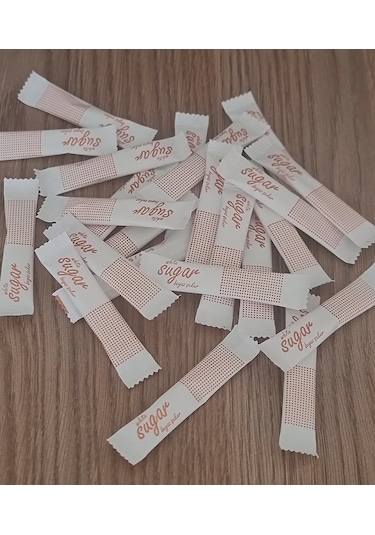 Self Stick Şeker Kırmızı Sugar Logolu Net:3 Kg. 3 Gr.e X 1000 Ad.e Tekli