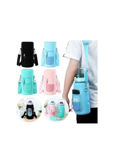 Zcjb 2l Dalış Malzemesi Askılı Su Şişesi Kapağı Kılıfı Siyah Metal Toka Siyah