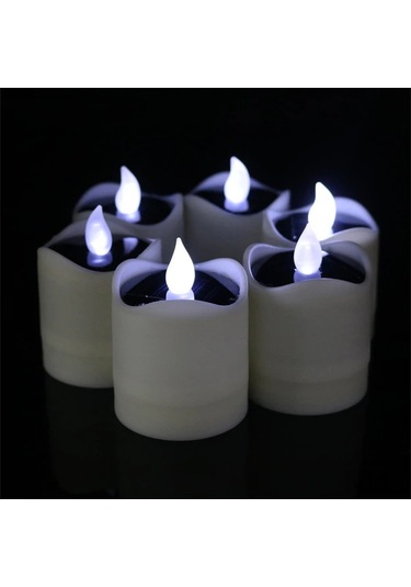 Jeemson 6'lı Güneş Enerjili Led Mumlar - Su Geçirmez Elektrikli Çay Lambaları - Romantik Dekor Ve Kamp Işığı Diğer