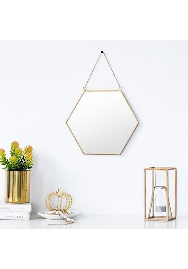 Pazly Suntek S Magideal İskandinav Ferforje Duvar Boyama Banyo Ayna Asılı Altın Wd Altın