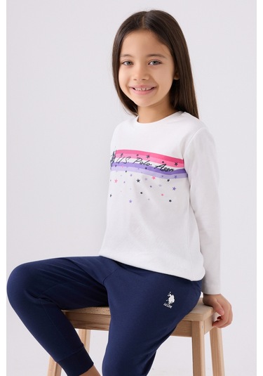 U.s. Polo Assn. Kız Çocuk Bej Pijama Takım 50299861-vr011 Bej