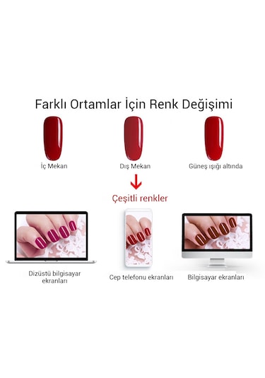 Protez Tırnak Uzatma Seti 16 Parça 7 Renk 15ml Poly Jel Manikür Kiti