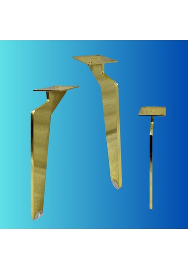 20 Cm Metal Tabanca Ayak Koltuk Ayağı Mobilya Ayağı Ünite Ayağı Konsol Ayağı Puf Berjer Ayağı Gold