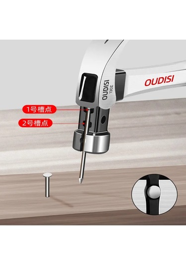 Reedark Çok Amaçlı Manyetik Çekiç - Paslanmaz Çelik Saplı 10oz Yuvarlak Başlı Kanca Çekiç