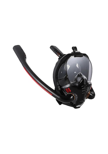 Şnorkel Maskesi Tam Yüz Şnorkel Dalış Maskesi Yurt Dışından L - Xl Siyah