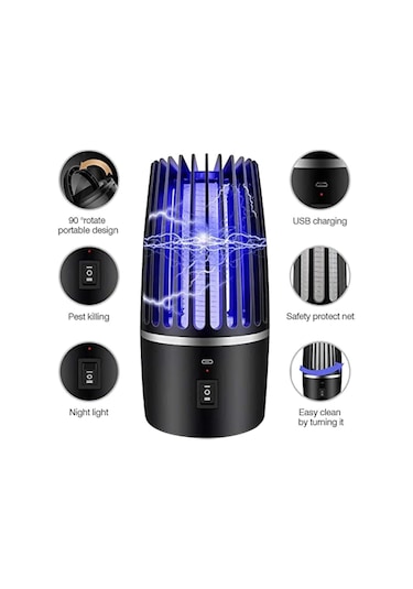 Elektrikli Sivrisinek Kovucu, 4000 Mah, 2'si 1 Şarj Edilebilir