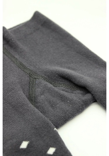 Tekli Puan Kaymaz Havlu Külotlu Çorap Antrasit Çok Renkli