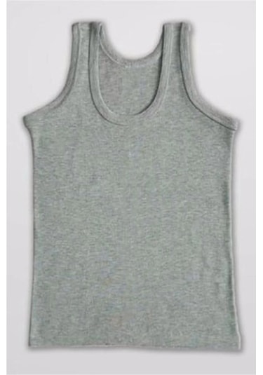 Tezzgelsin Erkek Çocuk Pamuklu Penye 6'lı Atlet Gri