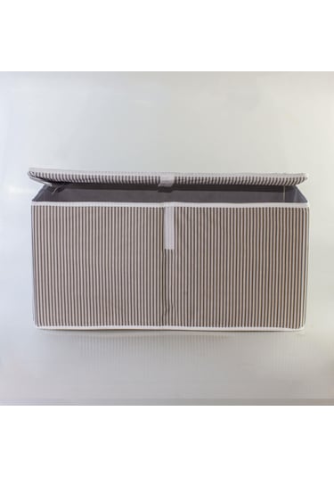 Alas Çok Amaçlı Mega Kutu Gri Çizgili Üçlü 60x40x30 Cm