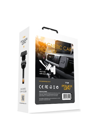Powerwat Tt39 Ultra Lüks Araç İçi Mıknatıslı Ayarlanabilir Telefon Tutucu Tüm Havalandırma Izgarası Uyumlu