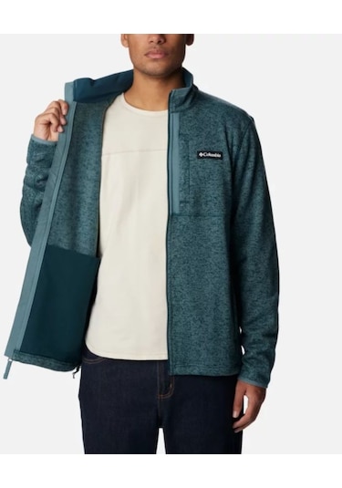 Columbia Sweater Weather Erkek Tam Fermuarlı Polar Üst Yeşil Ao9710-414 001