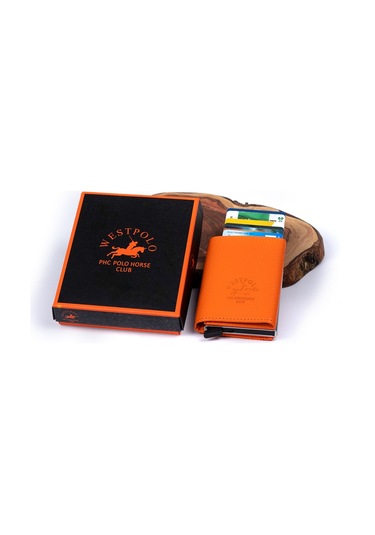Westpolo Hakiki Deri Isme Özel Mekanizmalı Erkek Cüzdan Kartlık