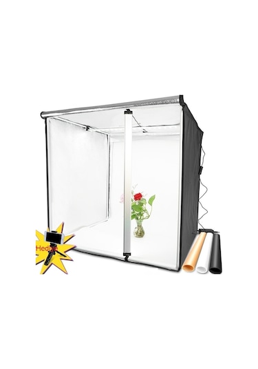 Triline 80 x 80 CM Profesyonel Stüdyo Led Işıklı Ürün Fotoğraf Çekim Çadırı