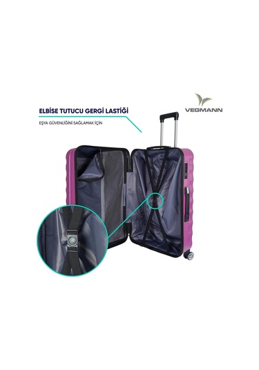 Vegmann Delphin Violet 3 Lü Valiz Seti Mor