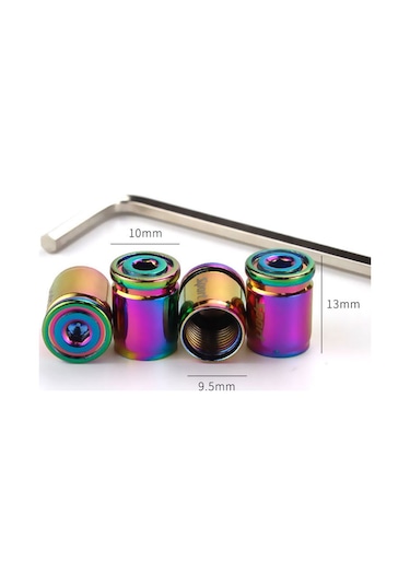 Jeehugo Oto Spor Lastikler İçin Yenilikçi Metal Emniyet Kapakları - Anti Hırsızlıklı, Dayanıklı Ve Kompakt Titanyum Siyah