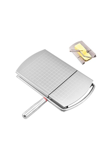 Createtech Dahili Bıçaklı Çelik Peynir Dilimleyici Tahtası, Pratik Kullanım 1 Parça