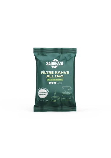 Saggezza Filtre Kahve Öğütülmüş All Day 70 Gr Filtre