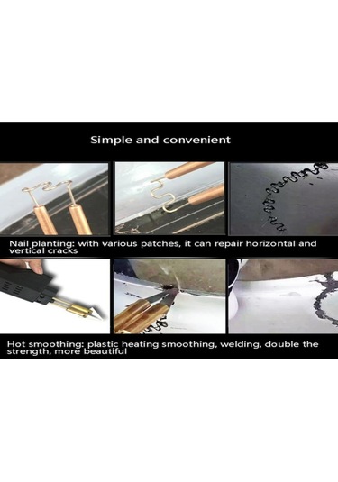 Jeemson Araba Tampon Çatlak Onarımı İçin 0.6mm Plastik Kaynak Aracı, 500 Adet Paket, Hassas Kaynak, Kolay Tamir, Yenileme