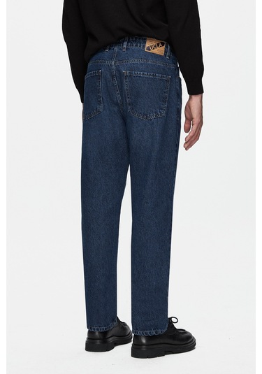 Ucla Benıto Mavi Denim Nakışlı Baggy Fit Erkek Pantolon Mavi