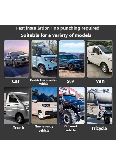 Xuweiwei Siyah Adjustable Lamp Bracket Araç Farı İçin Ağır Hizmet Metal Yapı Led Park Güvenli Kelepçe