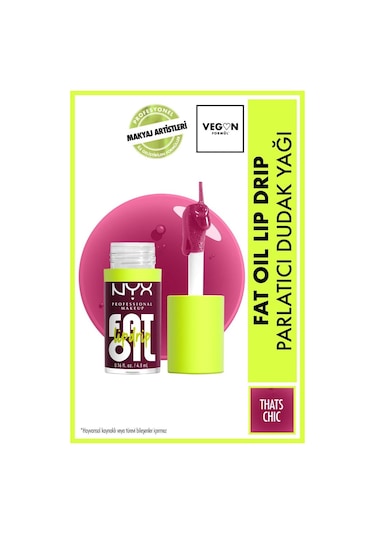 Nyx Professional Makeup Fat Oil Lip Drip Parlatıcı Dudak Yağı - Thats Chic 0