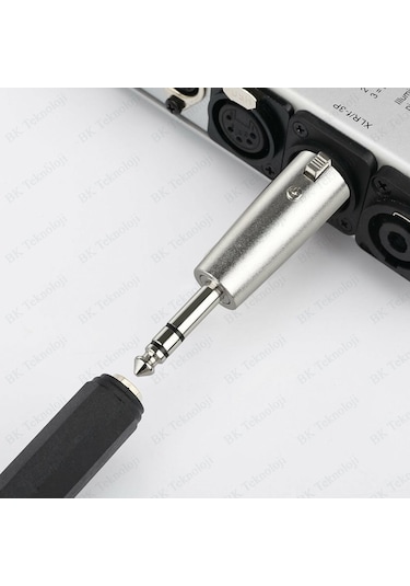 3-Pin Xlr Dişi To 6.35Mm Stereo Erkek Ses Kablosu Mikrofon Adaptö
