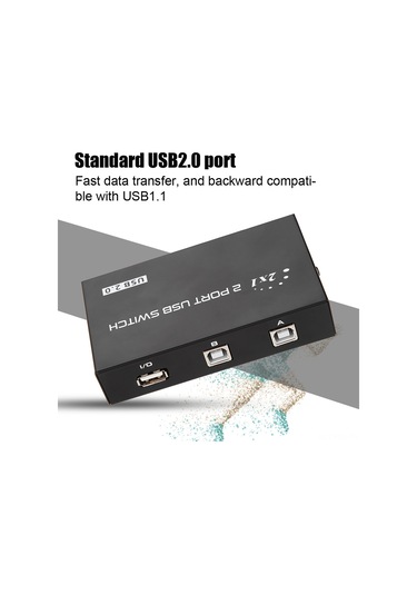 Padalink Usb 2.0 2 Portlu Manuel Yazıcı Paylaşım Aygıtı - Hızlı Veri Transferi, Düğme İle Kolay Değişim, Dış Güç Gerektirmez