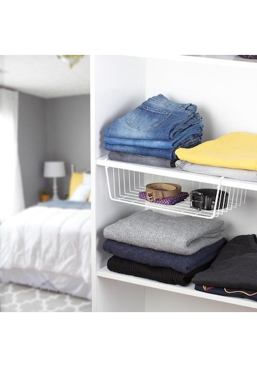 Suntel Dolap İçi Pratik Raf - Beyaz Beyaz