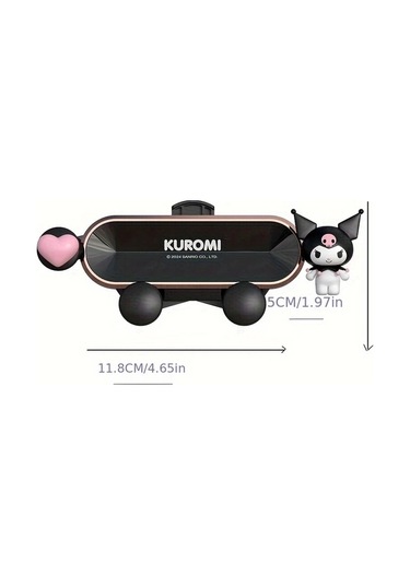 Elmpaly Siyah Kuromi Araç Telefon Tutucu - Evrensel Havalandırma Klipsli