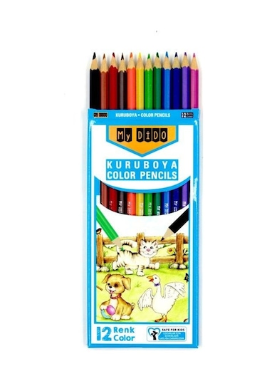 My Dido Kuru Boya Uzun 12 Renk Çok Renkli