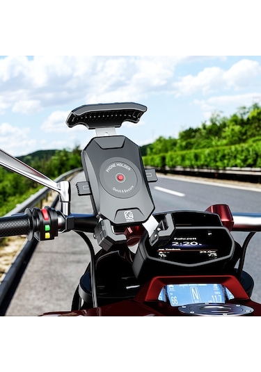 Kewig Motosiklet Yükseltilmiş Navigasyon Braketi Açık Sürme Hırsızlığa Karşı Cep Telefonu Tutucu, Model: M14-c3 Diğer