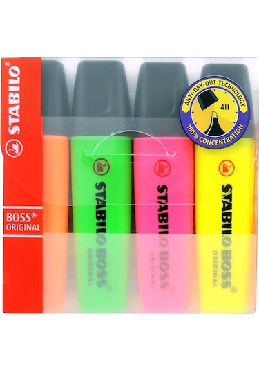 Stabilo Fosforlu Kalem Boss Orijinal 4 Lü Set Diğer