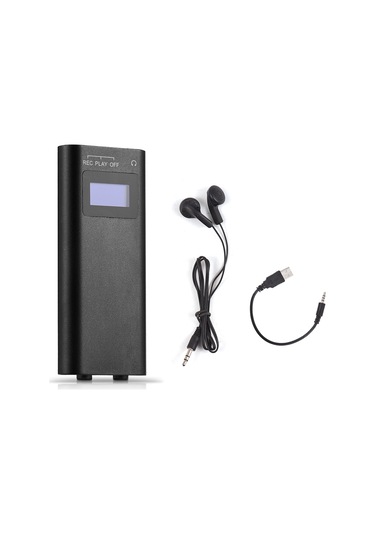 Teltree 8gb Siyah Akıllı Ses Kontrollü Kayıt Cihazı - Led Ekranlı, Yüksek Kaliteli Gürültü Engelleme, Usb Aktarımı, Taşınabilir Mp3 Çalar
