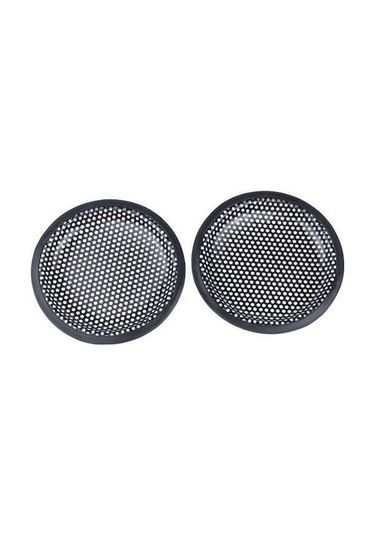 Flybuy 6.5 Metal Örgü Yuvarlak Hoparlör Kapağı - Siyah - 2 Adet Araba Subwoofer Ve Hoparlör Koruma İzgarası