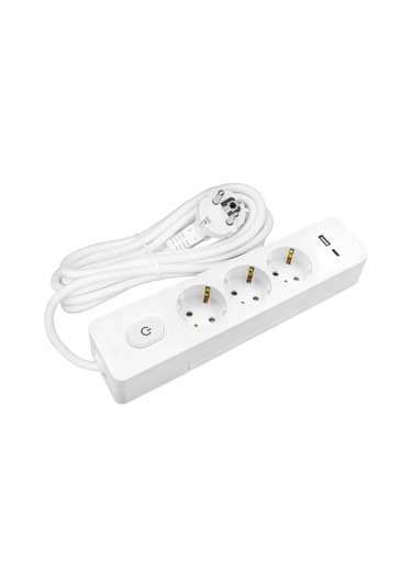 Seldur Kablolu Usb/type-c 20 W Hızlı Şarj 3'lü 5 Metre Grup Priz 5 M