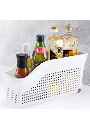 El Casa Tekerlekli Konteyner, 35,5x13x17 Cm, 5,9 L 179993341 Beyaz