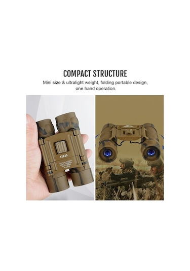 Trendooze Yüksek Yüksek Yüksek Teleskop Taşınabilir Tanım Su Seyahati Oyunları Mekan Kuş Konser Kamuflaj İçin Günlük Gözlem Geçirmez Etkinlikler Dürbün Dış Çözünürlük Büyütme Basketbol Bak4 25 12 Kx