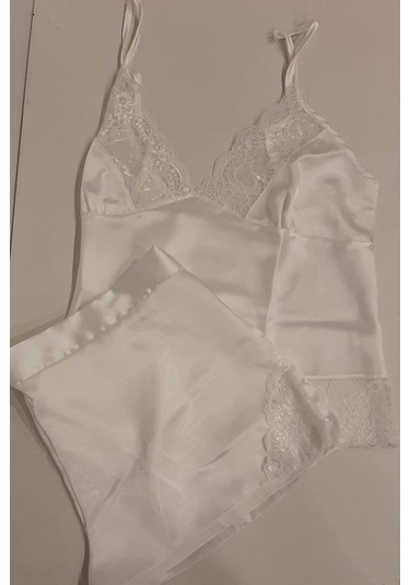 Duchesse 137 Çeyizlik Dantelli Saten 6'lı Set -ekru Ekru