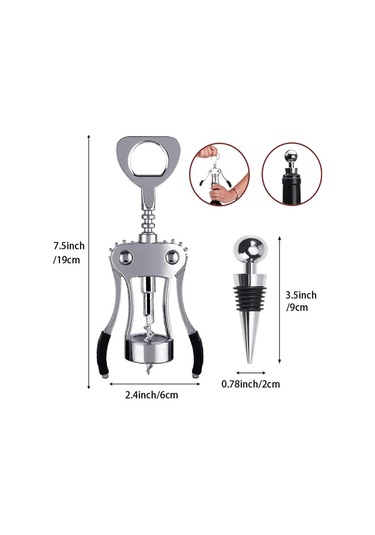 Garsonlar Ve Şarap Severler İçin 2'si 1 Arada Tirbuşon Ve Şişe Tıpası, Şarap Açacağı B Diğer