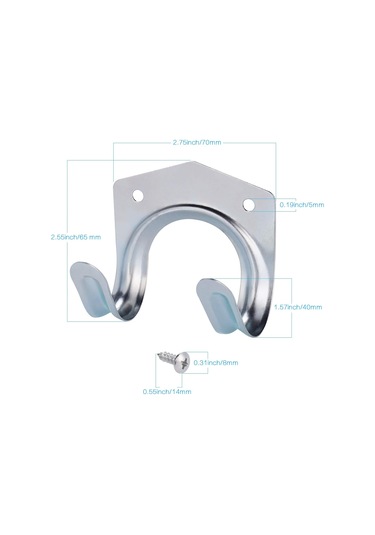12 Adet Kulübe Kancası Alet Tutucu, Garaj Kancası Metal Alet Tutucu, Çift Kanca Duvar Depolama, Bahçe Garaj Depo Aleti İçin Ağır Hizmet Kancası Çok Renkli