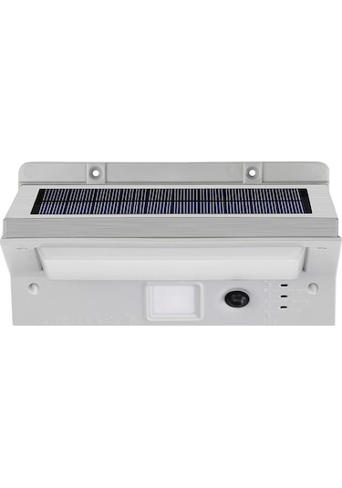 Yaozixa 21 Led Güneş Enerjili Duvar Lambası, Pır Hareket Sensörlü, Ip44 Su Geçirmez, 3 Aydınlatma Modu, Isı Beyazı, Çelik-abs, Bahçe/ev Cephesi Aydınlatması Gümüş