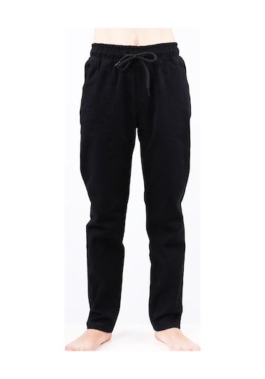 Hçm Çocuk Unisex Okul Pantolonu Beli Lastikli Siyah