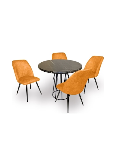 Beymobilya Bahçe Ve Balkon Masa Takımı Palermo Werzalit - Nilüfer Q90 (540686220) Siyah