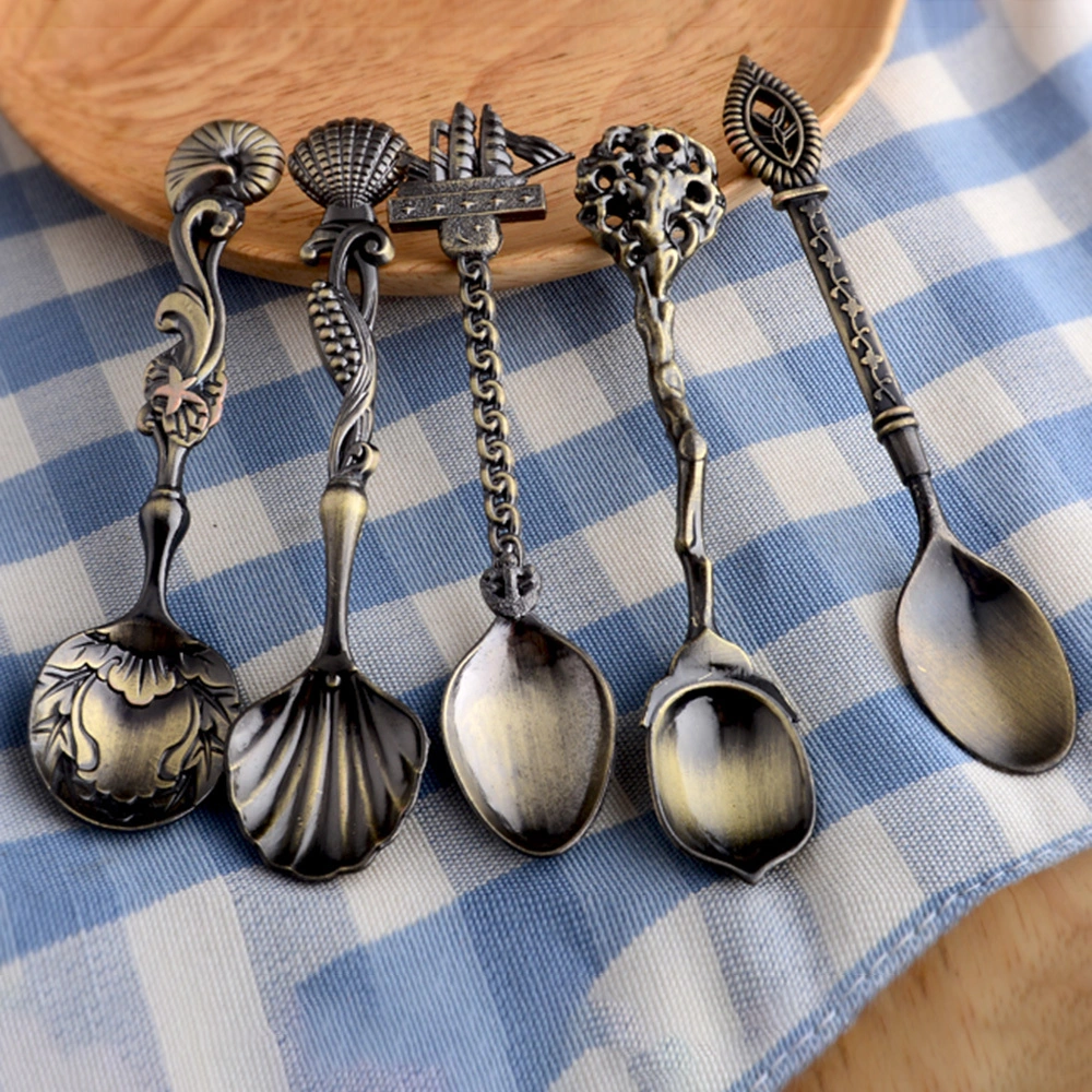 Geeksen 5'li Bakır Renkli Kahve Kaşığı Seti - Çikolata Ve Tatlı Karıştırıcı, Dekoratif Mutfak Gereci, Paket Halinde Diğer