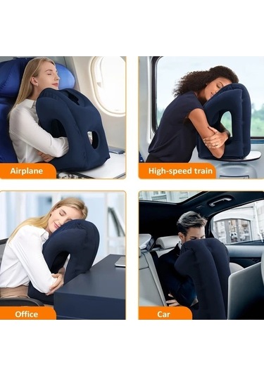 Trendooze Sunshine022 Gri Seyahat Yastığı Uçak Ofis Araç Kamp Gri