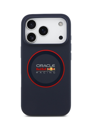 Apple Uyumlu iPhone 17 Pro Max  Kılıf Redbull Lisanslı M-safeli Kırmızı Halka Ve Logo Silikon Kapak Laciver Lacivert