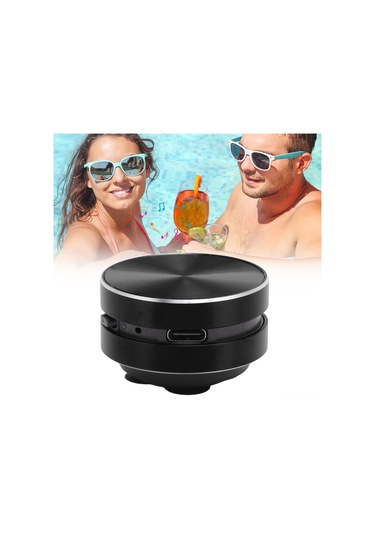 Tenfowee Bt 5.3 Kemikiletimli Hoparlör - Suction Cuplu Banyo Modeli, Fm Radyo Ve Stereo Ses, Gümüş Renk