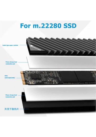 Sirius M.2 2280 Ssd Soğutucu Alüminyum Alaşım Heatsink Isı Emici